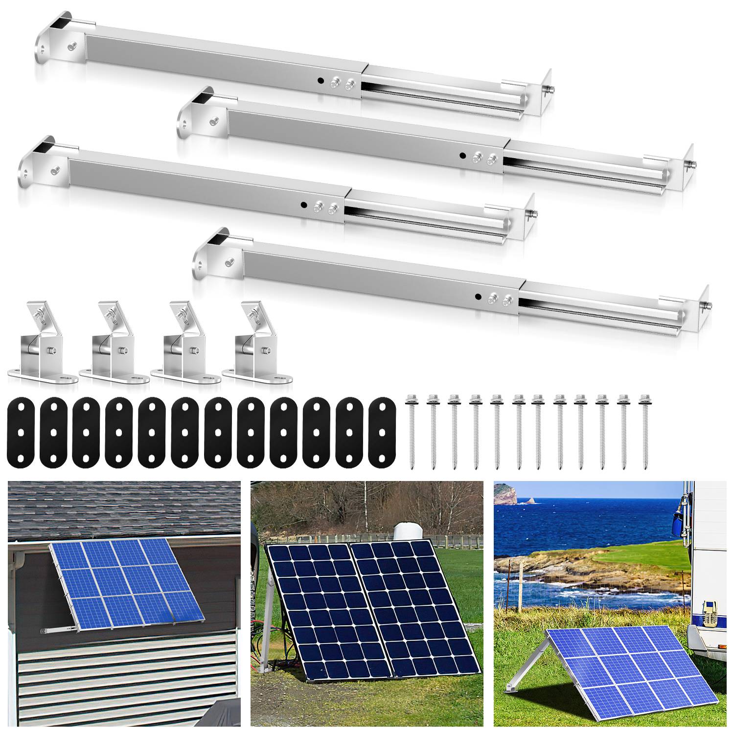 Halterung für Solarpanel Photovoltaik Solarmodul 0°- 60° Aufständerung