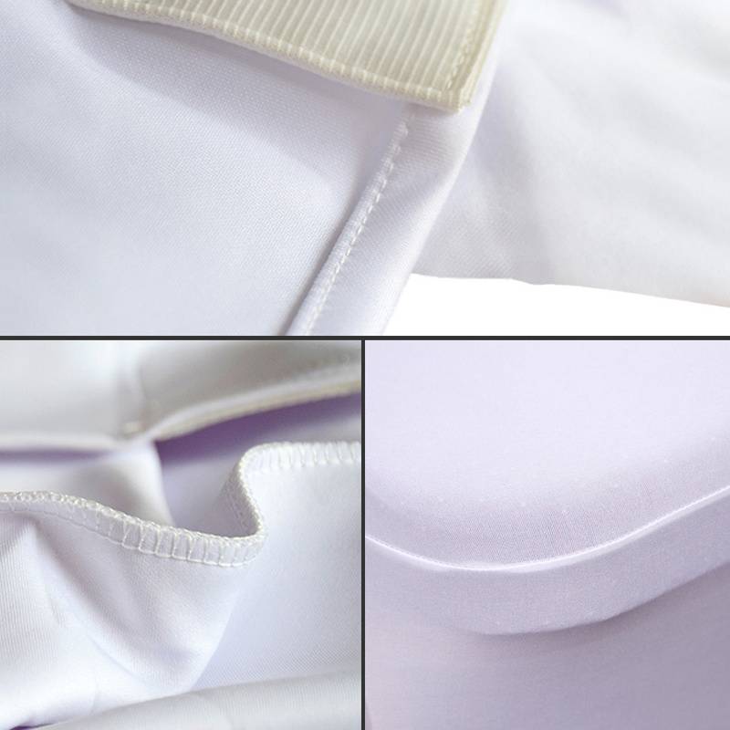 Stuhlhussen fuer Hochzeiten und Feiern Stretch Stuhlbezug für Bankettstühle mit oder ohne Rock Stretch 90x45x45cm Weiß 100 Stück