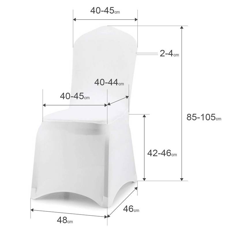 Stuhlhussen tuhlbezüge Moderne Stretchhusse Polyester Und Elasthan Stuhlhussen Stretch 90x45x45cm Weiß 50 Stück