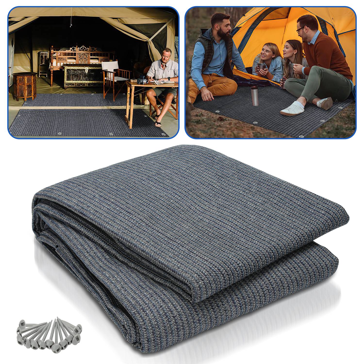 Outdoorteppich Vorzeltteppich Markisenteppich 200x200cm