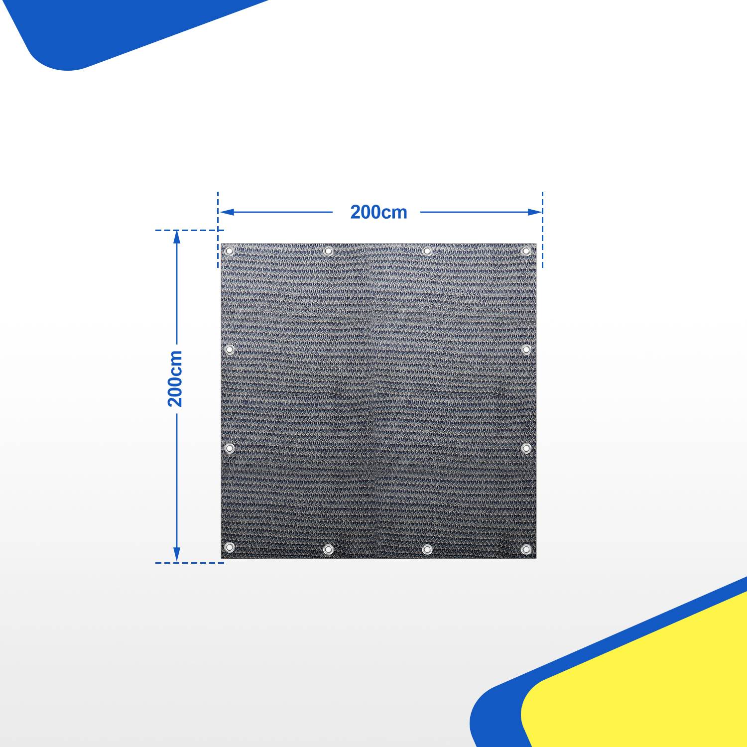 Vorzeltteppich Zeltteppich 2 x 2 m Zeltunterlage Outdoor Campingteppich Campingmatte Vorzeltboden HDPE Zeltboden für Zelt Wohnmobil 13 Heringe