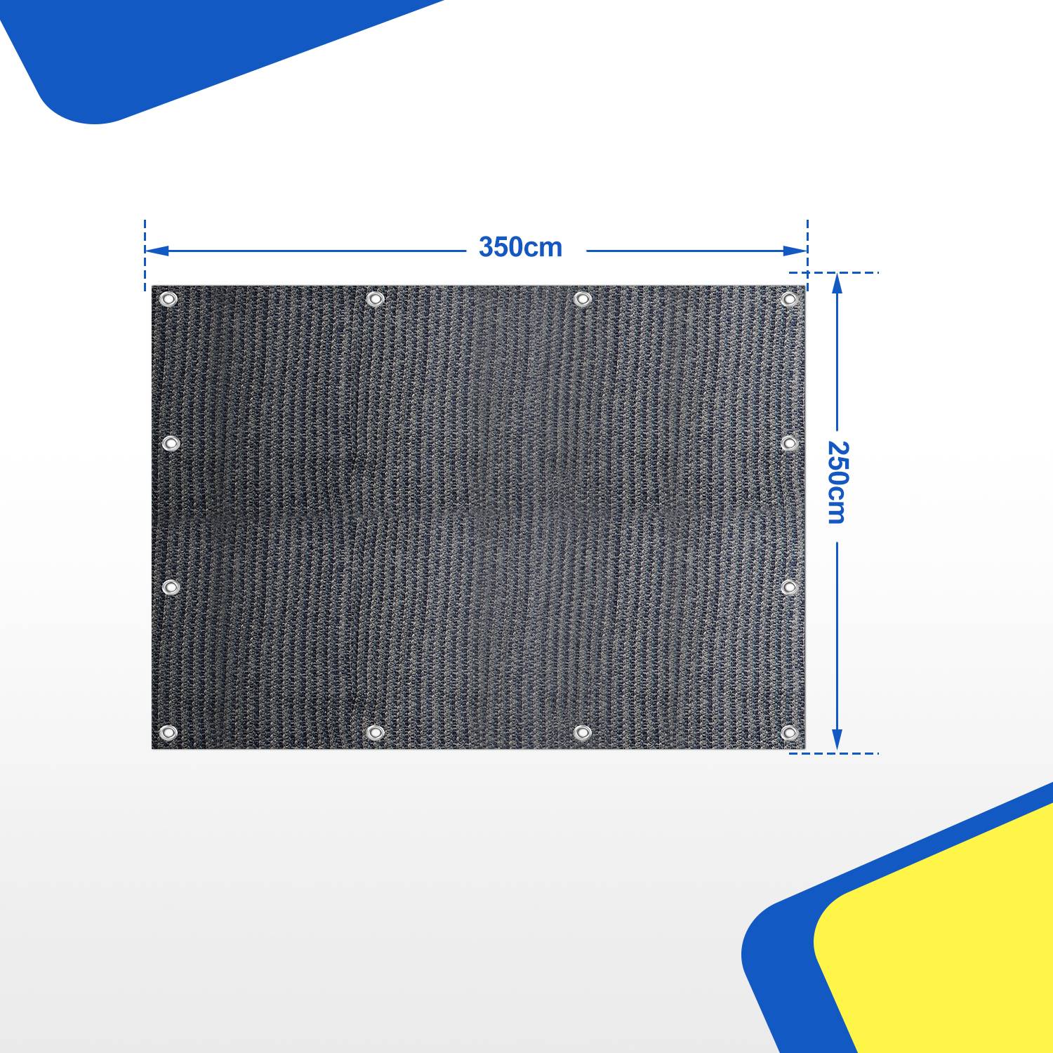 Vorzeltteppich Zeltteppich 2,5 x 3,5 m Zeltunterlage Outdoor Campingteppich Campingmatte Vorzeltboden HDPE Zeltboden für Zelt Wohnmobil 13 Heringe