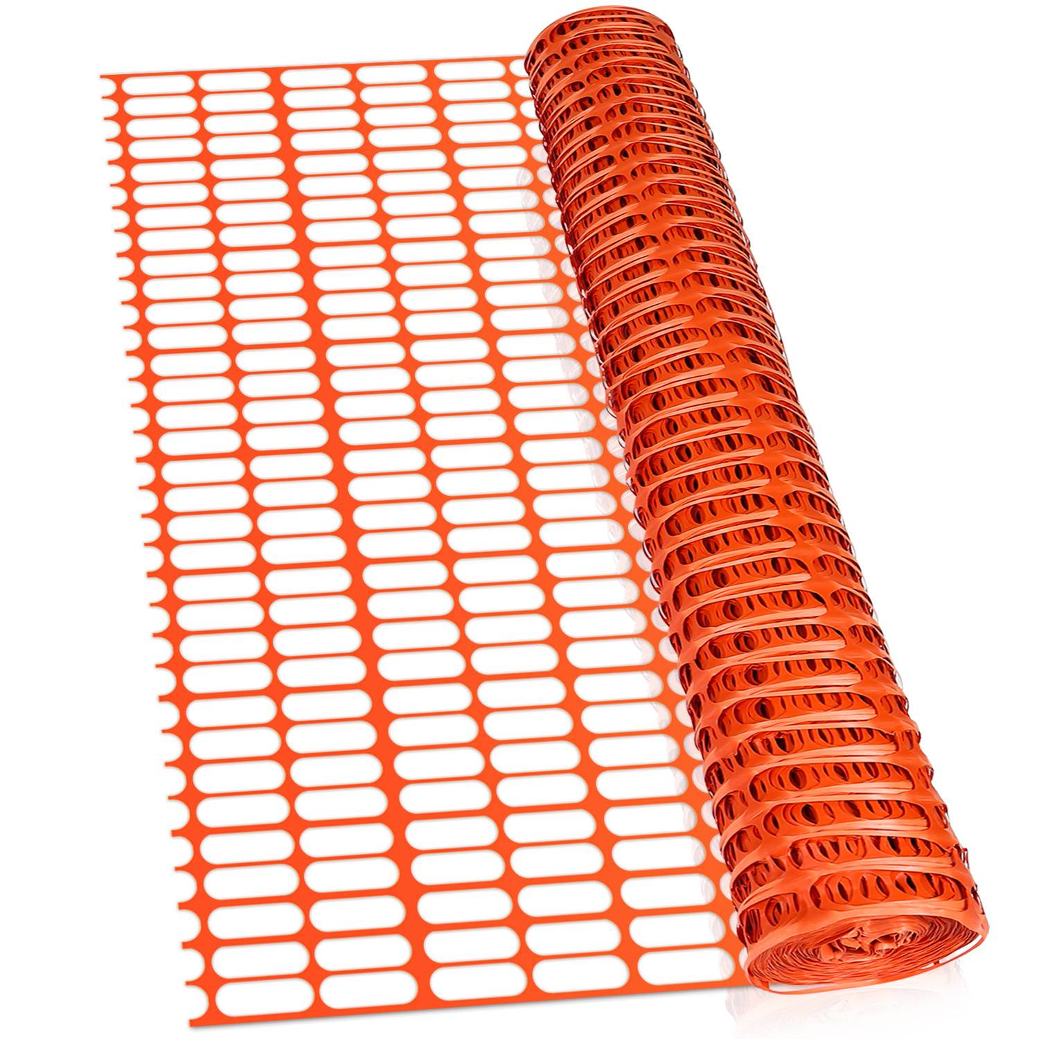 50m Orange Absperrzaun Gartenzaun Bauzaun, Kunststoff Fangzaun, Sicherheitszaun mobiles Netz, Baustellenzaun
