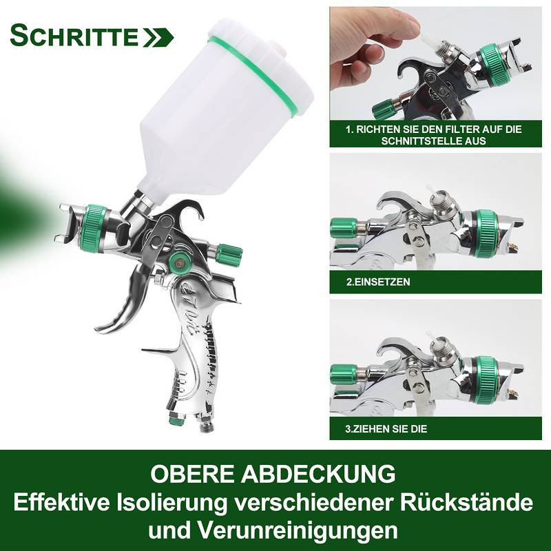 HVLP Lackierpistole auf autos, schiffe und möbel Profi Spritzpistole 3 Düsen(1.4/1,7/2.0mm) 2 Stück