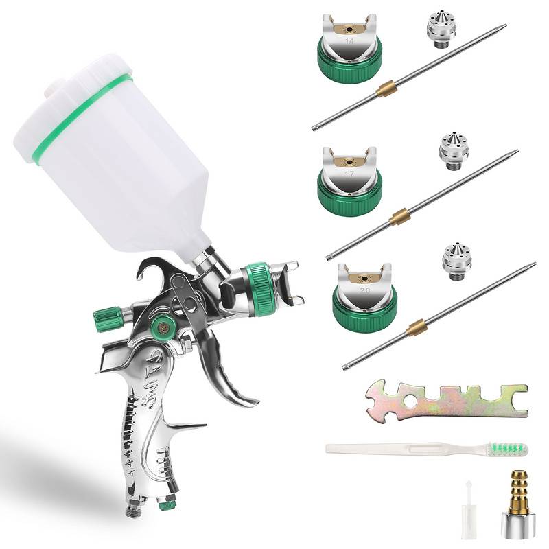 HVLP Lackierpistole 0.35Mpa 100 ml/min 600ml Profi Spritzpistole auf autos, schiffe und möbel 3 Stück
