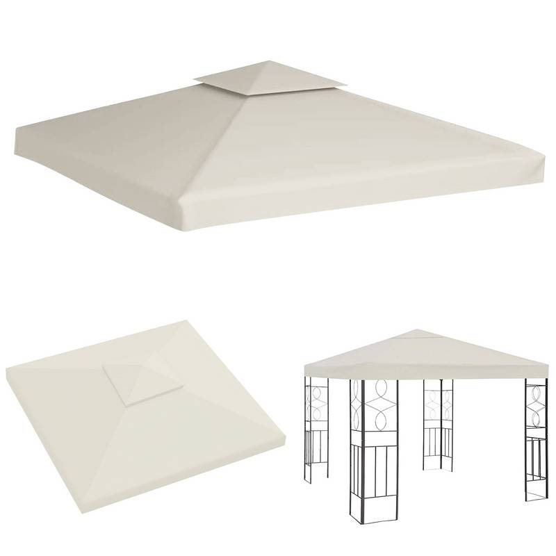 Ersatzdach Dach 150g/m2 für Pavillon 150g/m2 Material Partyzelt Festzelt Pavillondach Dachplane Ersatzplane 3x3 Meter