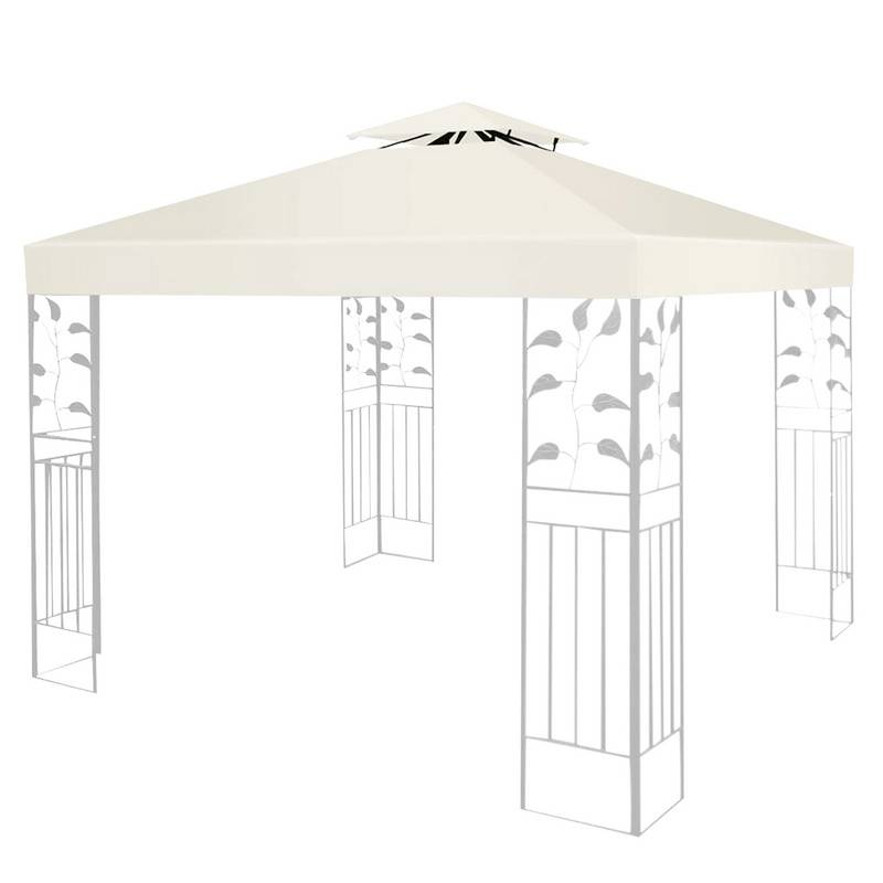 Ersatzdach Dach 150g/m2 für Pavillon 150g/m2 Material Gartenpavillon Partyzelt Festzelt Pavillondach Dachplane Ersatzplane PU-beschichtet 3x3 Meter