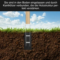 2 Stück Pfostenanker 141MM H-Pfostenträger H-Anker 600 mm Länge Pfostenschuh für Carport Silber 2 Stück Pfostenanker 141MM H-Pfostenträger H-Anker 600 mm Länge Pfostenschuh für Carport Silber