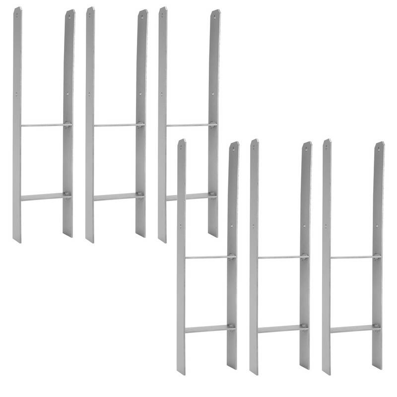 6x Pfostenanker ergolen Pergolen Stützenfuß Zaunträger Anker für Carports Pfahlbauten Wildtürme Zäune Pergola 111MM