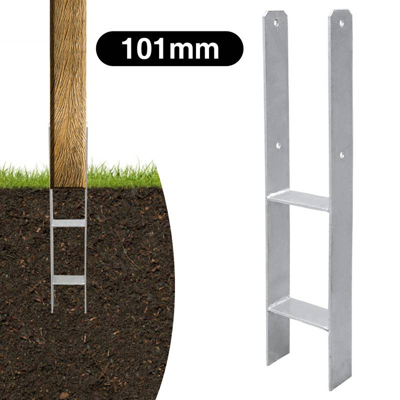 Pfostenanker Pfostenschuhe Langlebig Pfosten Pfostenträger Zum Einbetonieren Materialstärke 4.75 mm Vierkantholzpfosten fuer Pfosten 2x 101MM
