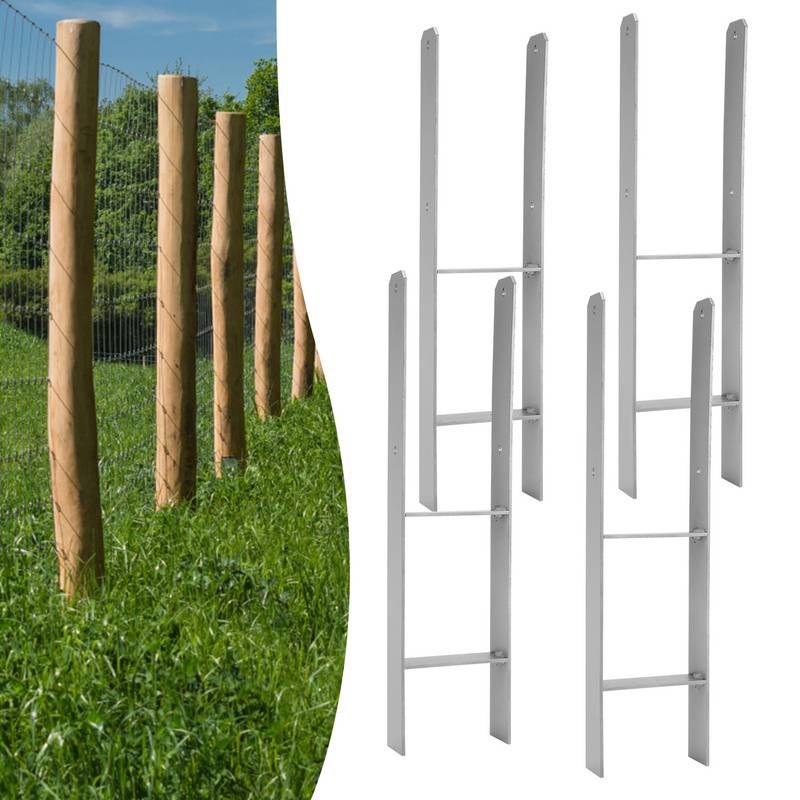 Pfostenanker Pfostenschuhe Langlebig Pfosten Pfostenträger Zum Einbetonieren Materialstärke 4.75 mm Vierkantholzpfosten fuer Pfosten 4x 111MM