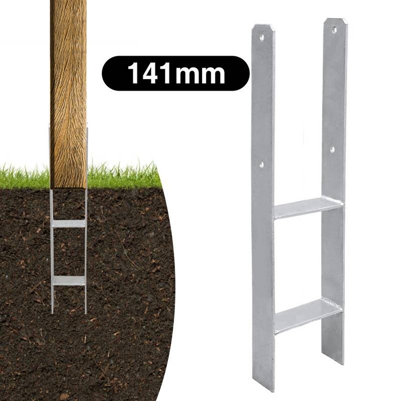 Pfostenanker Pfostenschuhe Materialstärke 4.75 mm Pfostenhalter H-Träger Pfostenanker 141MM 2 Stück