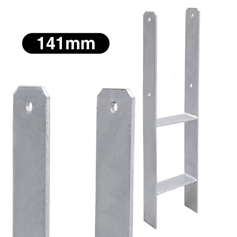 Pfostenanker Pfostenschuhe Materialstärke 4.75 mm Pfostenhalter H-Träger Pfostenanker 141MM 8 Stück