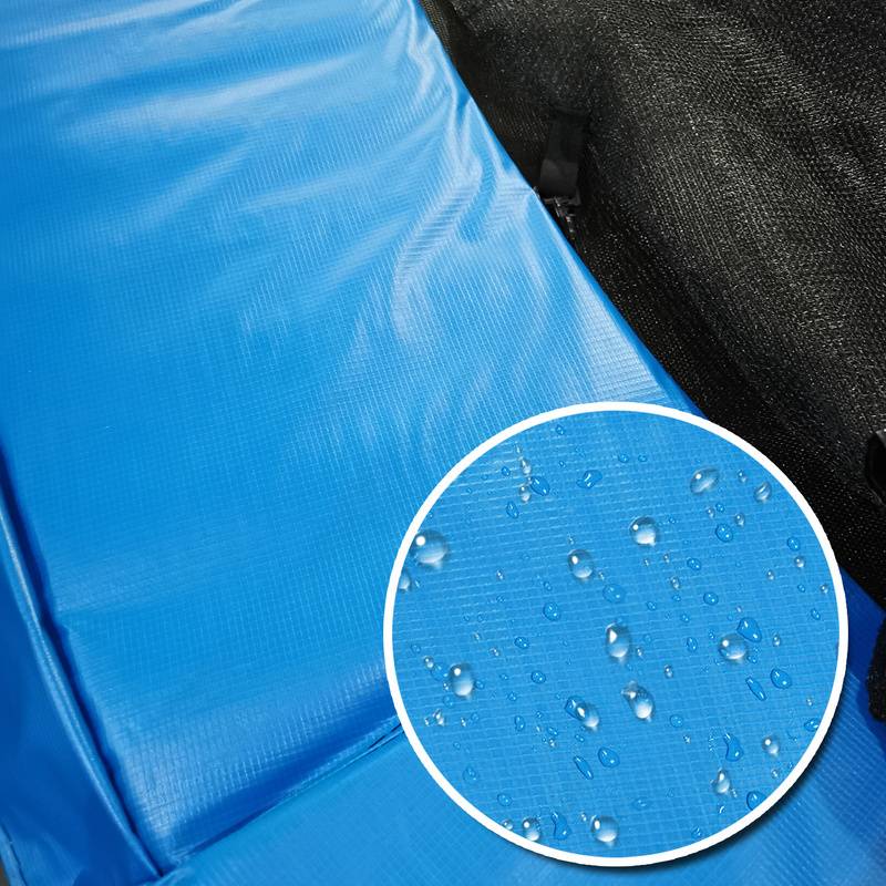 Trampolin Randabdeckung Ø 244cm Blau, Reißfest & UV-resistent, Ersatz Federabdeckung, Rahmenpolster, Schutzpolster für Gartentrampoline