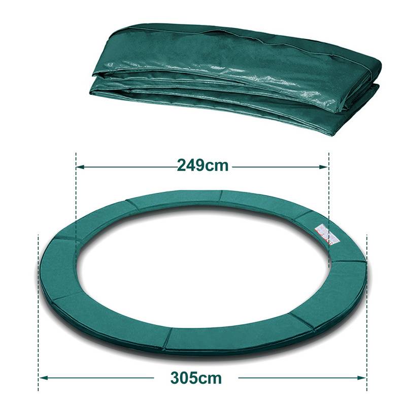 Trampolin Randabdeckung, Randschutz, Trampolinzubehör, Federabdeckung für Trampolin 305 cm Grün