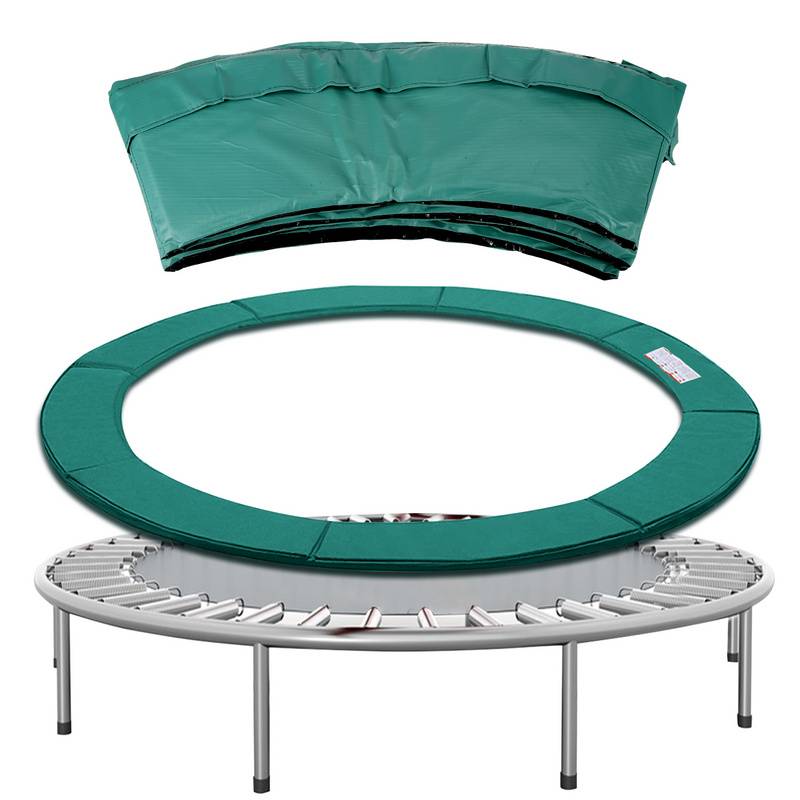 Trampolin Randabdeckung Ø 305cm Grün, Reißfest & UV-resistent, Ersatz Federabdeckung, Rahmenpolster, Schutzpolster für Gartentrampoline