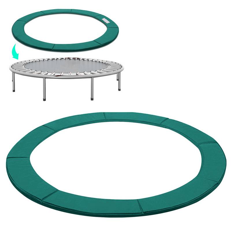 Trampolin Randabdeckung 28cm breit 100% UV-beständig Reißfest Wetterbeständig Universell Federabdeckung Randschutz, Grün,Größe:Ø 426cm