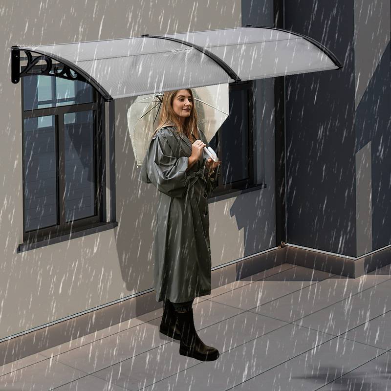 Vordach Haustürdach Pultvordach für Haustür und Terrasse 100x200CM