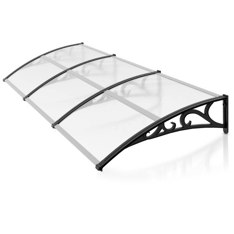 100x300cm Vordach Haustür für Haustür und Terrasse, Haustürvordach Türvordach Pultbogenvordach