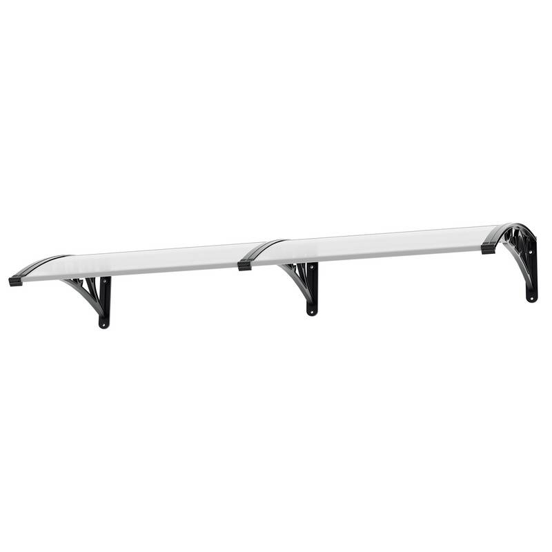 Vordach Haustürdach Alu Pultvordach für Haustür und Terrasse 100x200CM