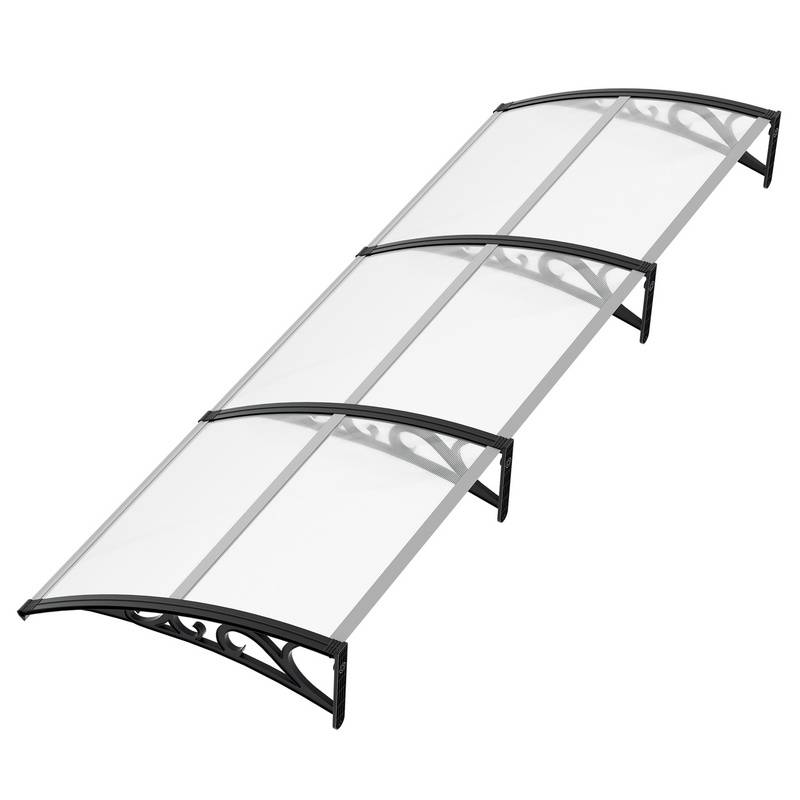Vordach Haustürdach Alu Pultvordach für Haustür und Terrasse 100x300CM