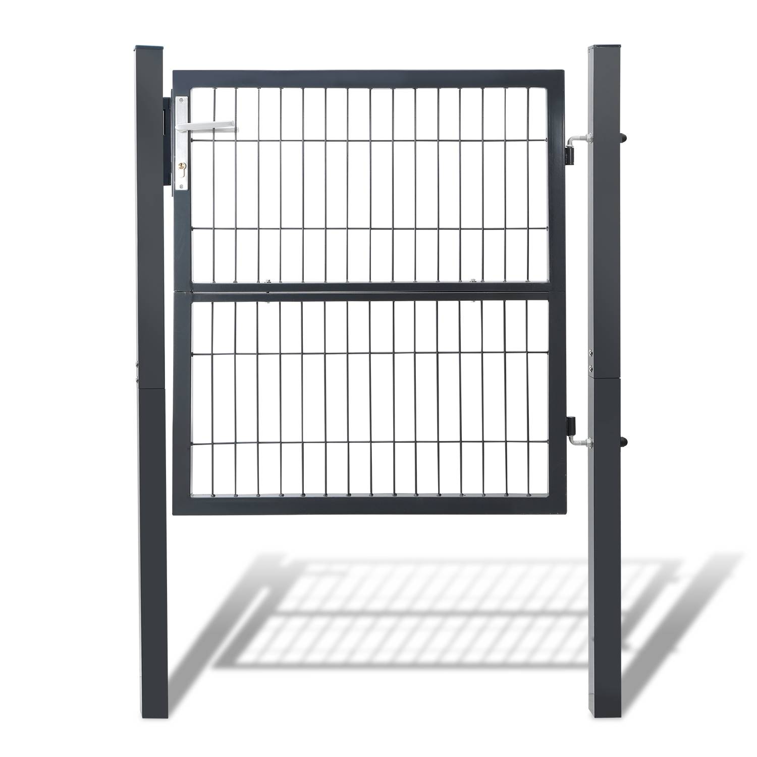 Gartentor Gartentür Zauntür Zauntor Gartenpforte Pforte Gartenzaun Tor verzinkter Stahl Hoftür Garten 100x100CM Anthrazit