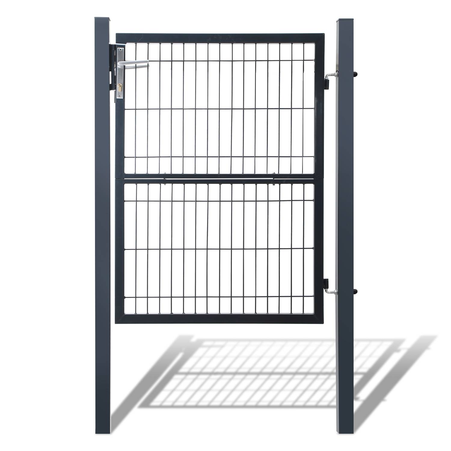 Gartentor Gartentür Zauntür Zauntor Gartenpforte Pforte Gartenzaun Tor verzinkter Stahl Hoftür Garten 120x100CM Anthrazit