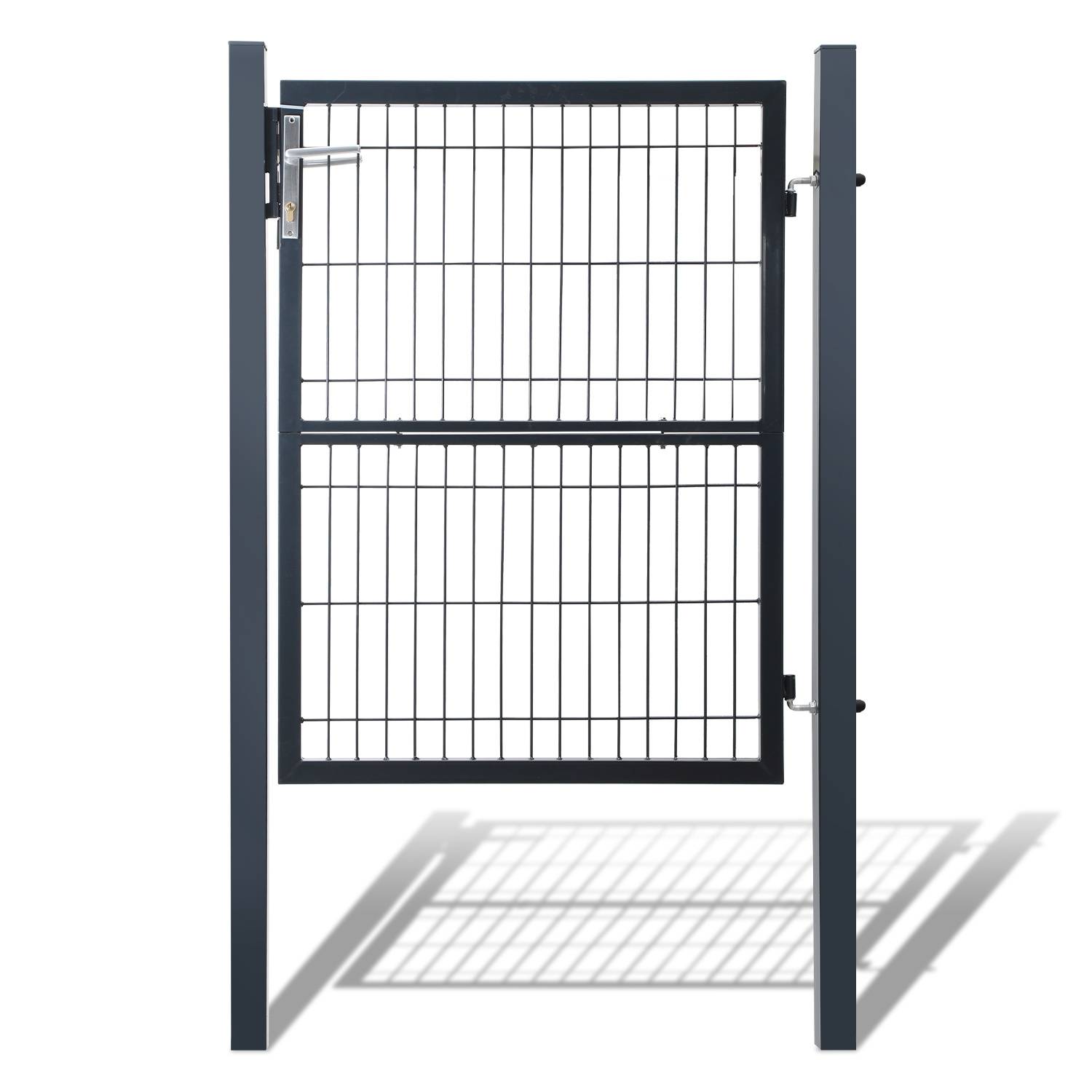 Gartentor Gartentür Zauntür Zauntor Gartenpforte Pforte Gartenzaun Tor verzinkter Stahl Hoftür Garten 120x100CM Anthrazit