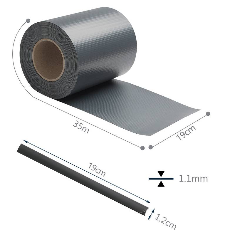Sichtschutzstreifen Zaun Folie Blickdicht Dick PVC Doppelseitiger Reflexionsarm Sonnenschutz Sichtschutzfolie 8 Rollen á 35m x 19cm Anthrazit