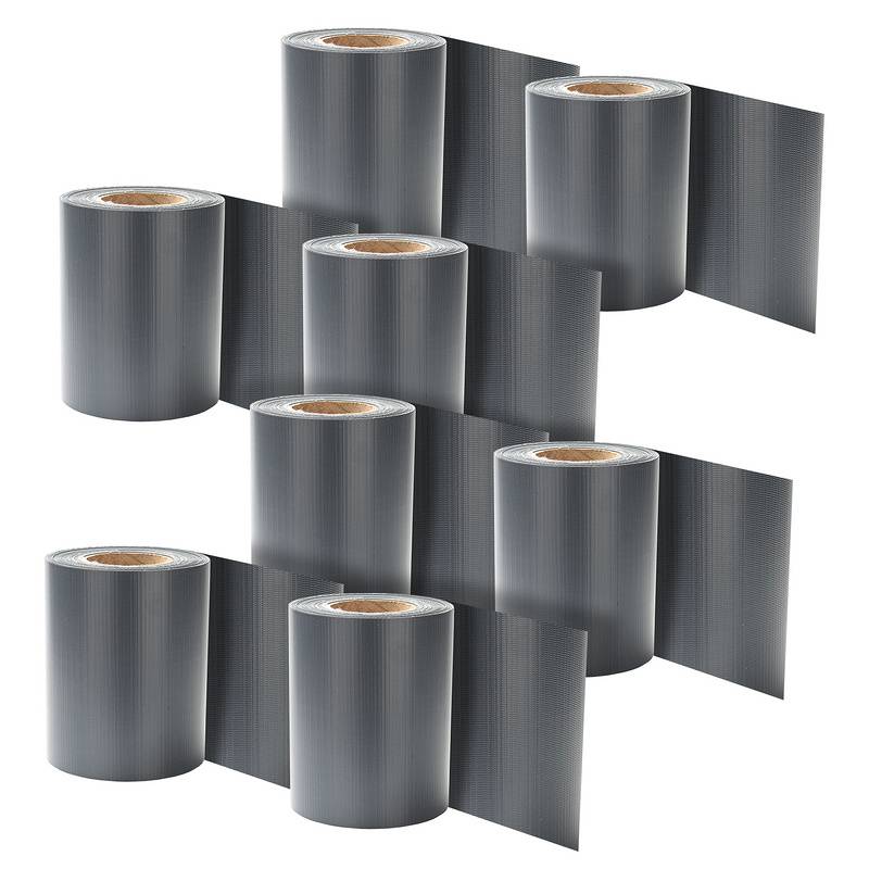 Sichtschutzstreifen Zaun Folie Blickdicht Dick PVC Doppelseitiger Reflexionsarm Sonnenschutz Sichtschutzfolie 8 Rollen á 35m x 19cm Anthrazit
