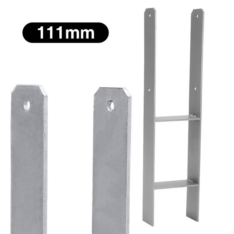 8x Pfostenanker Materialstärke 4.75 mm Vierkantholzpfosten fuer Pfosten 111MM
