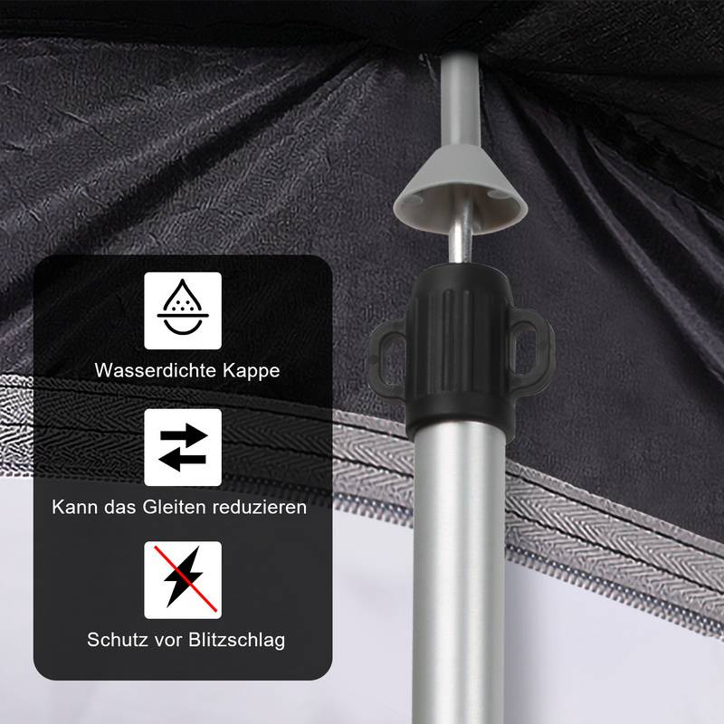 Zeltstange Teleskop-Zeltstangen, Aluminium Verstellbare Aufstellstangen für Zelt, Tarp, Sonnensegel oder Plane, Stilausziehbar von 88cm-234cm 4 Stüc