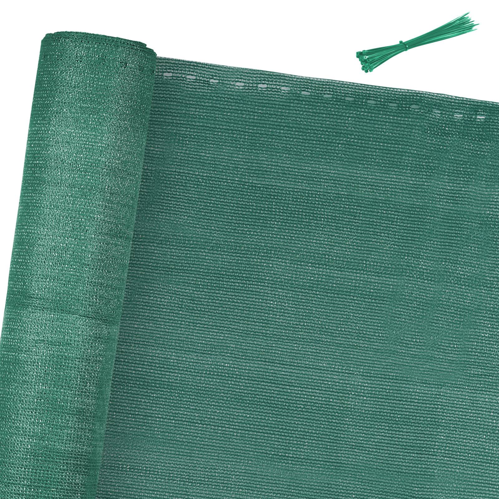 Zaunblende Tennisblende aus HDPE 150 g/m² Sichtschutz Zaunblend 1.2*20m dunkelgrün