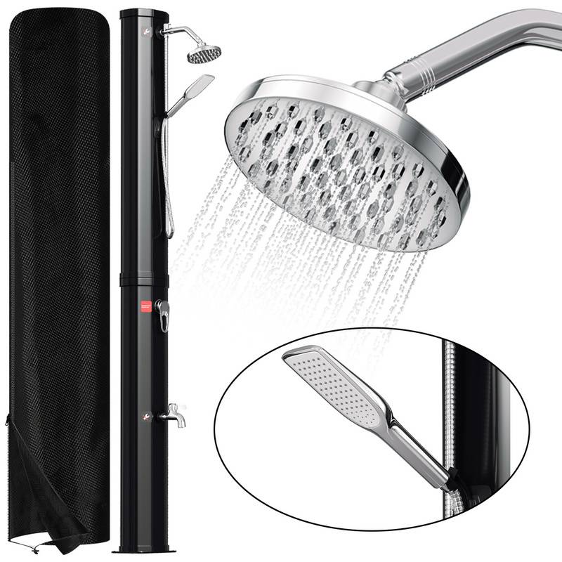 Solardusche Gartendusche Gartendusche Solar Pooldusche Handdusche Deluxe 40L (mit Schutzabdeckung、mit Handbrause)