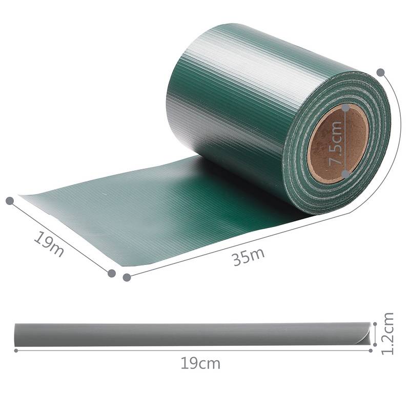 Sichtschutzstreifen PVC Doppelstabmatten Zaun Windschutz 4 Rollen á 35m x 19cm Grün