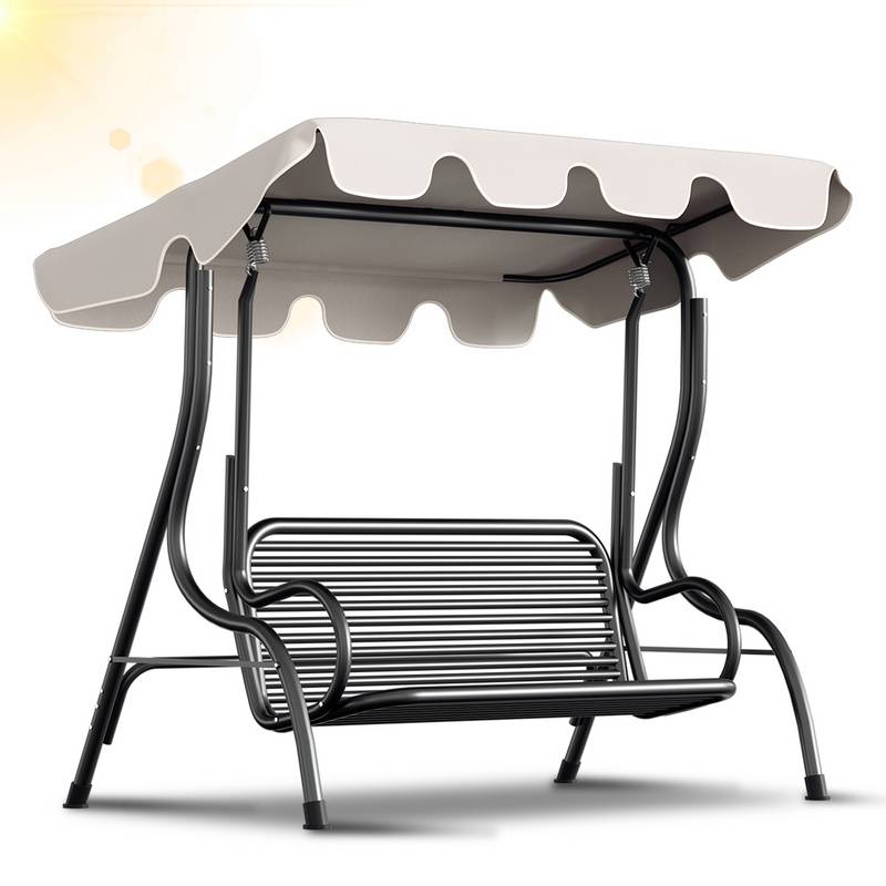 Sonnendach ersatzdach Garten Baldachin Hollywoodschaukel Sonnenschirm Ersatzbezug UV-Schutz Plane Beige 210x145cm