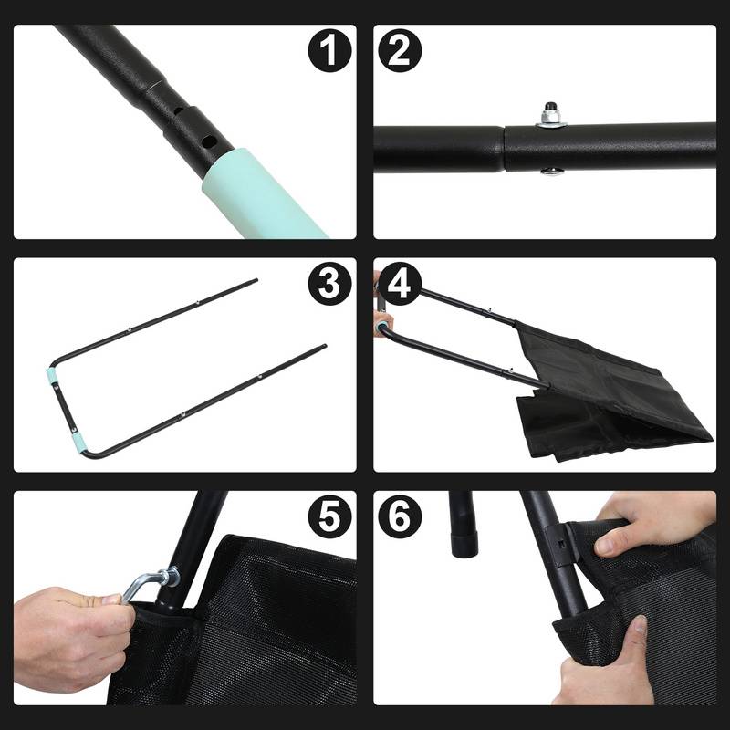 Trampolinleiter 150 cm UV-beständig flexibel montierbar Sicherheitsleiter Einstiegsleiter, Länge:150cm