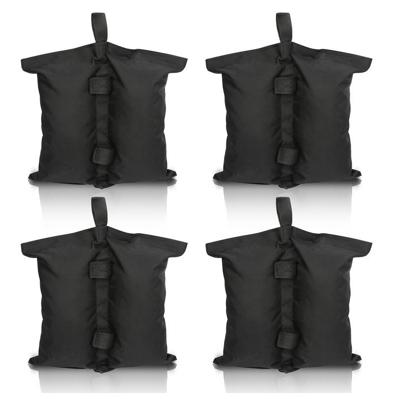 4X Pavillon Sandsäcke Pavillon Gewichte 4er Set in schwarz – mit Sand, Splitt, Kies etc. befüllbar Füllvolumen pro Stück ca. 11.5 kg robust Wate