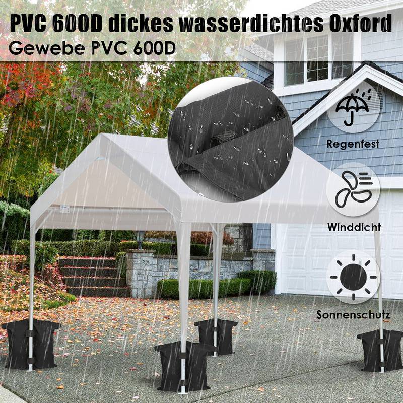 4X Pavillon Sandsäcke Garten Pavillon Gewichte Set Outdoor-Sandsack schwarz – mit Sand, Splitt, Kies etc. befüllbar Füllvolumen pro Stück ca. 11