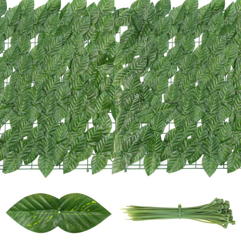1*3M Sichtschutzhecke Windschutz Efeu Sichtschutz Balkonverkleidung Blätterzaun,Künstliche Hecke Sichtschutzhecke Pflanzen Hecke Wanddekoration,Vani