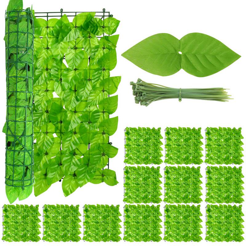 1*3M Sichtschutzhecke Windschutz Efeu Sichtschutz Balkonverkleidung Blätterzaun,Künstliche Hecke Sichtschutzhecke Pflanzen Hecke Wanddekoration,grü