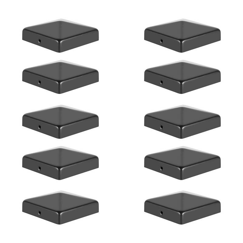 Pfostenkappe Zaunpfahl Abdeckung Pyramide Abdeckkappe 10 Stück 71x71mm Schwarz