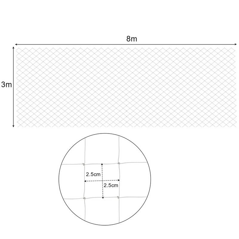 Katzennetz Balkonnetz Transparentes Katzenschutznetz Katzen-Schutznetz Fenstergitter Kippfenster-Schutzgitter 3x8m