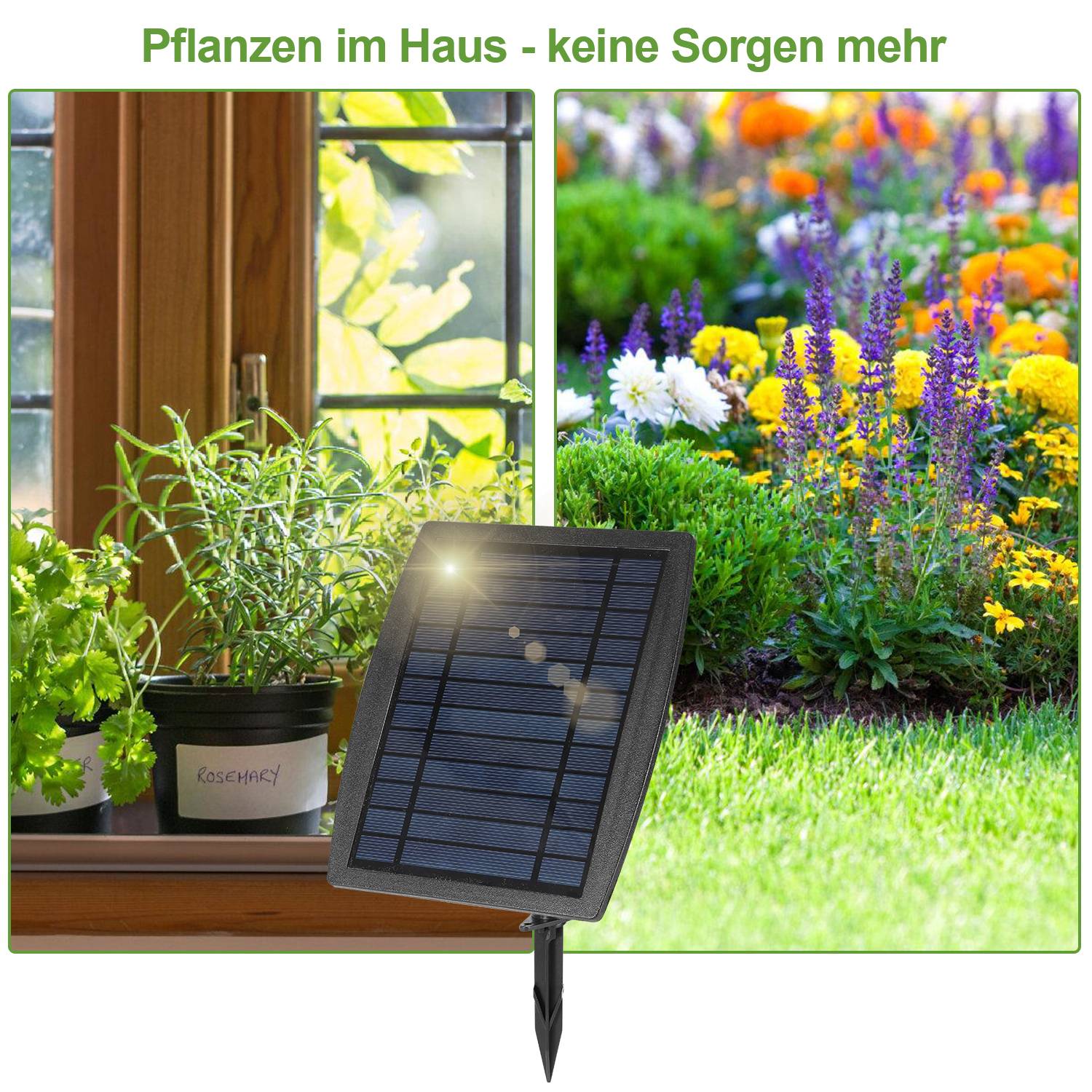 Solar Bewässerungssystem Automatische Tröpfchenbewässerung system Bewässerungssystem Garten mit 12 Timer-Modi +20m Schlauch für Garten Balkon Pfl
