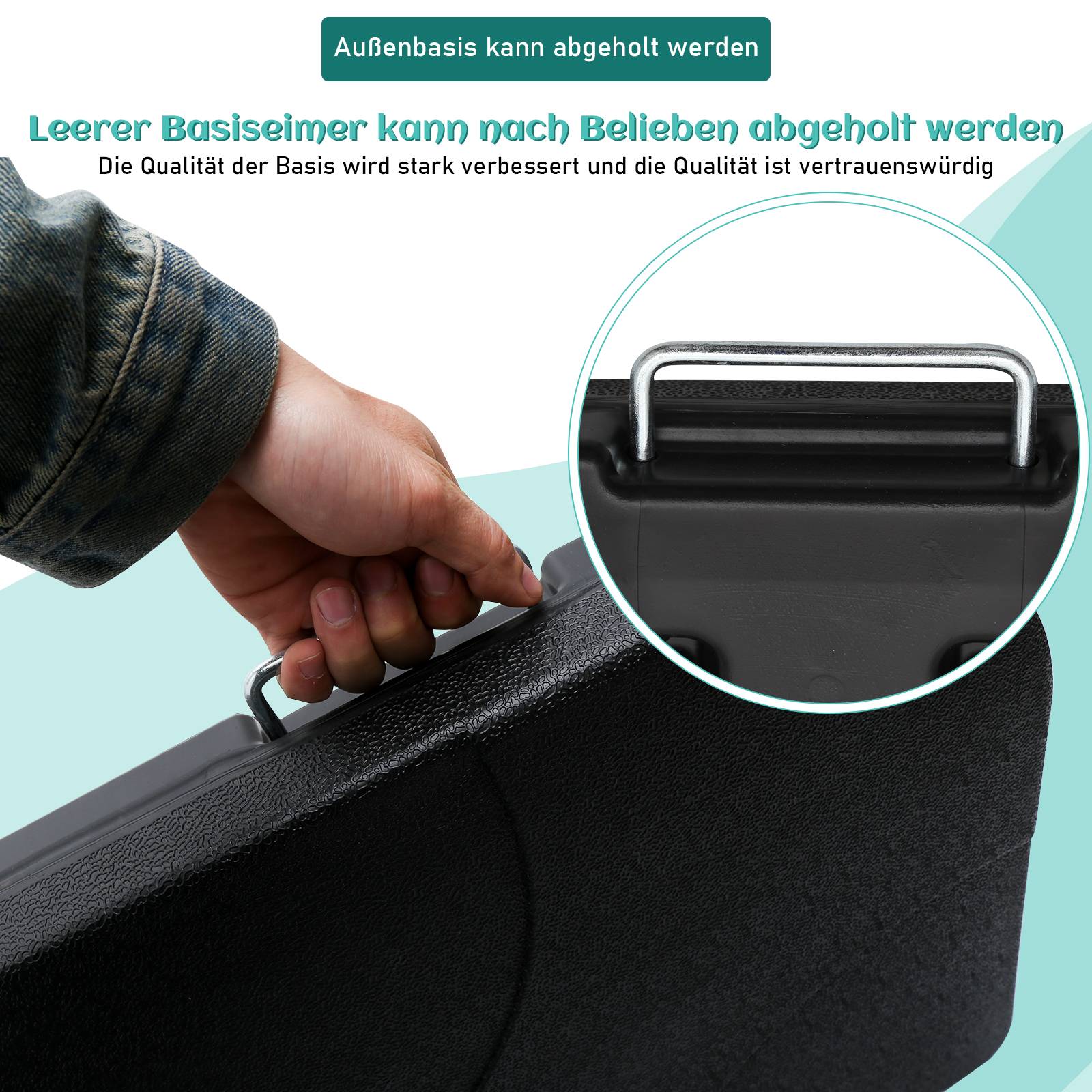 Sonnenschirmständer 4er-Set befüllbar mit Sand / Wasser bis 80 kg HDPE Kunststoff Sonnen-Schirmständer