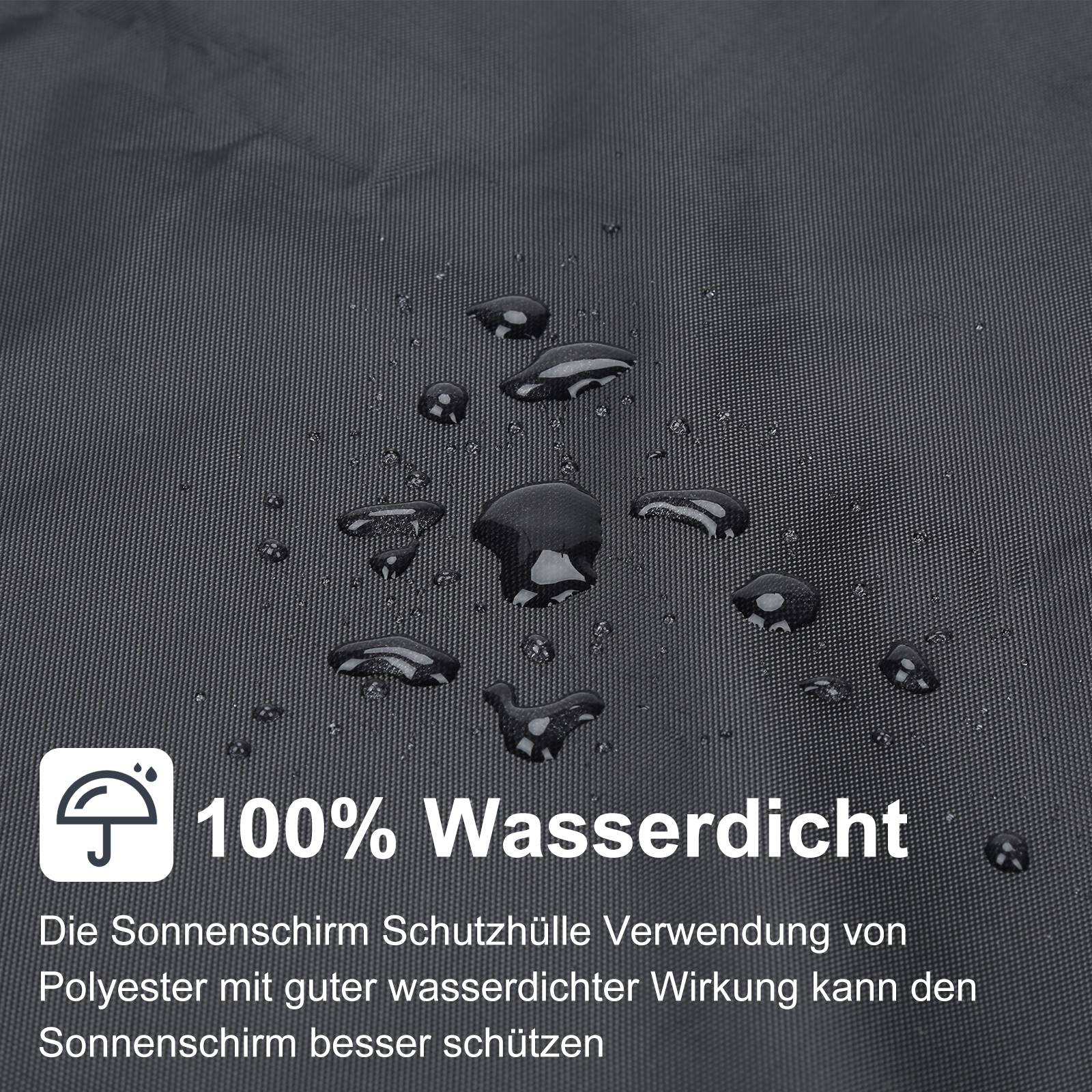 Ampelschirm Schutzhülle Sonnenschirm Kurbelschirm für 2-4M Sonnenschirm 265cm