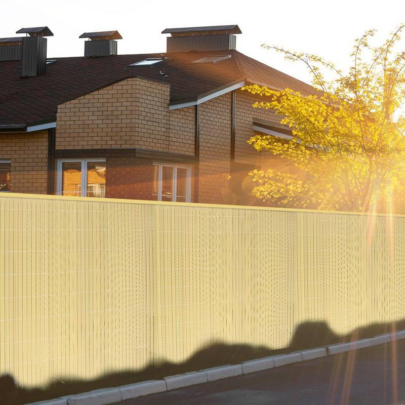 PVC Sichtschutzmatte Sichtschutzzaun UV-Schutz Balkon Terrasse Windschutz Sichtschutz Outdoor Balkonverkleidung Wetterfest für Balkon Garten Markise