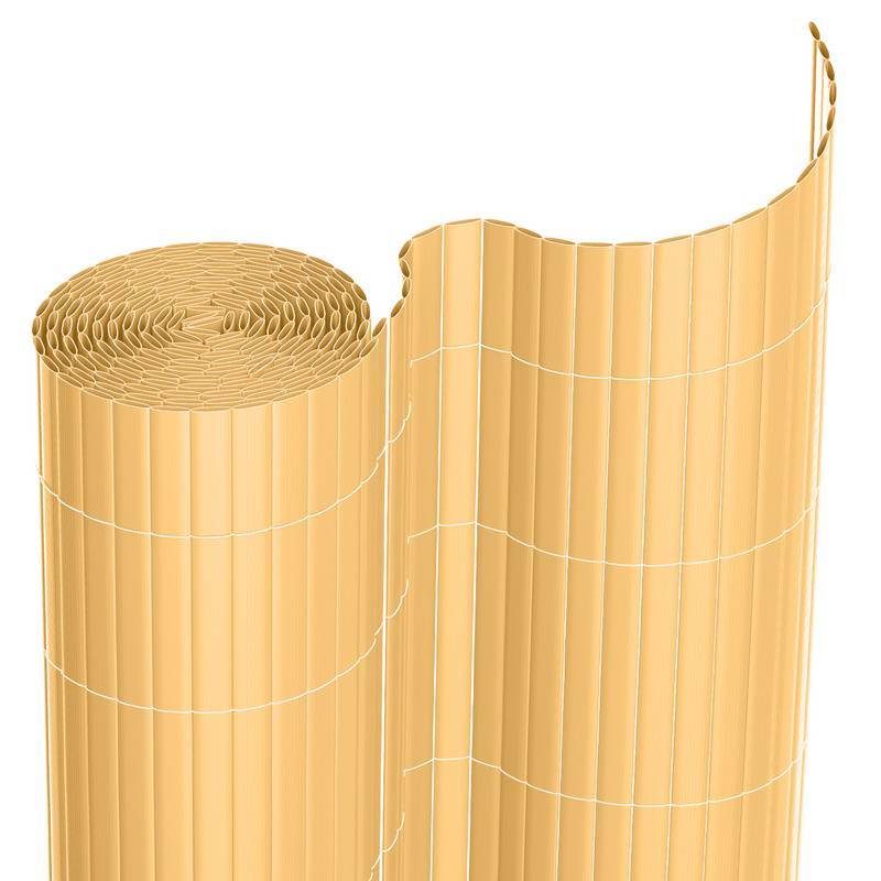 PVC Sichtschutzmatte Sichtschutzzaun Balkonsichtschutz Windschutz Sichtschutz für Zaun Balkon Bambus 80 x 1000 cm