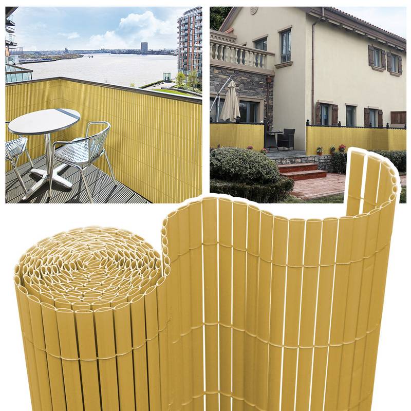 PVC Sichtschutzmatte Sichtschutzzaun Sichtschutz für Zaun Balkon Windschutz Bambus 80x1000cm