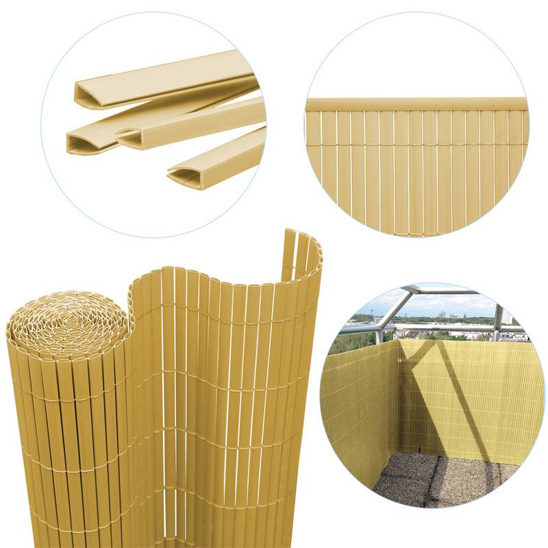 PVC Sichtschutzmatte Sichtschutzzaun Balkon Terrasse Windschutz Sichtschutz Outdoor Balkonverkleidung Wetterfest UV-Schutz für Balkon Garten Markise